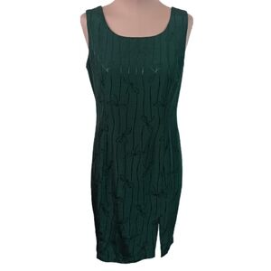 Vintage 90s Y2k Dawn Joy‎ Dress Womens M L Petite Dragonfly Green Fairy Cottage